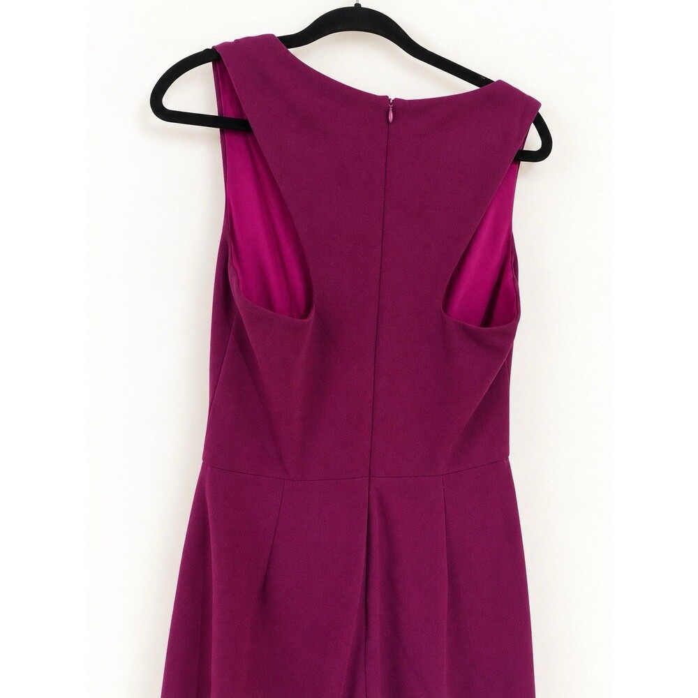 Marina Purple V-Neck Sleeveless Ruffle Wide-Leg Jumpsuit Womens Size 6 - Picture 4 of 5